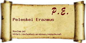 Peleskei Erazmus névjegykártya